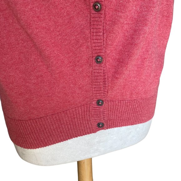 Eileen Fisher Organic Cotton Slouchy Cardigan Button Cowl Neck Barbiecore  -PS - Picture 5 of 14